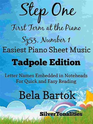 cover image of Step One First Term at the Piano Sz53 Number 1 Easiest Piano Sheet Music